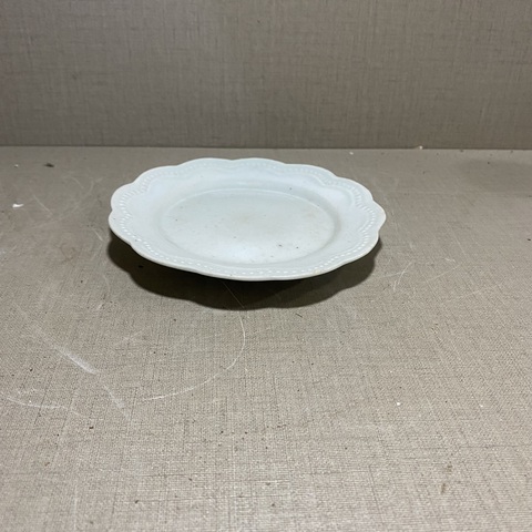 古玩陶瓷白釉花口盤拍賣,當前價格680元