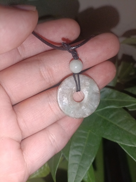 古玩玉器清代天然翡翠平安扣拍賣,當前價格498元