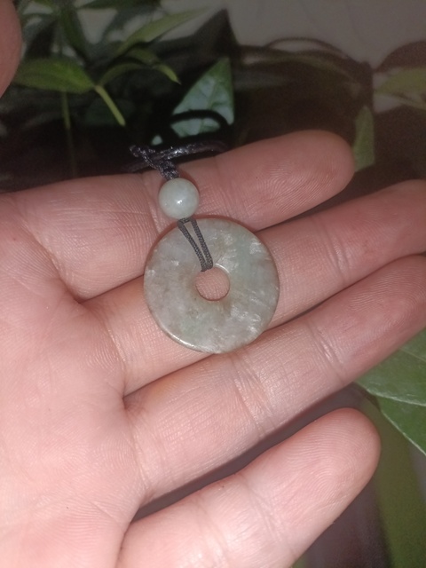 古玩玉器清代天然翡翠平安扣拍賣,當前價格498元