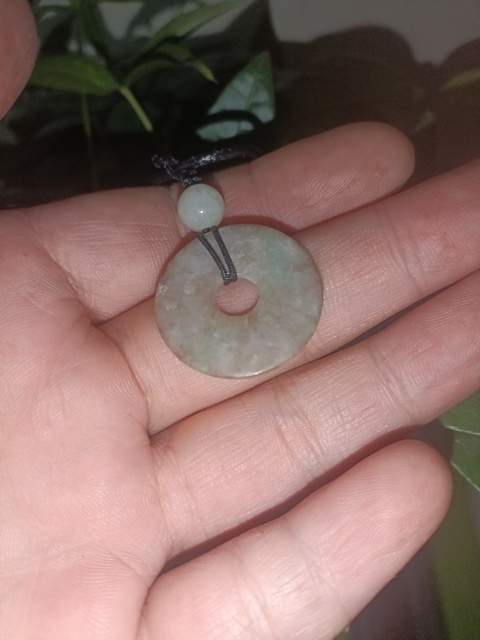 古玩玉器清代天然翡翠平安扣拍賣,當前價格498元