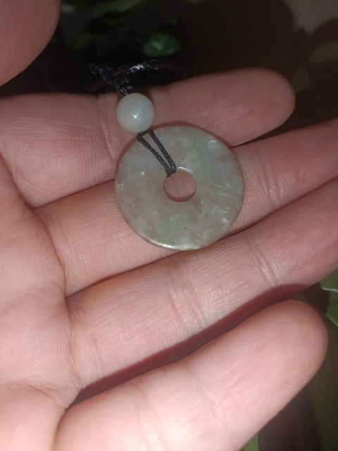 古玩玉器清代天然翡翠平安扣拍賣,當前價格498元