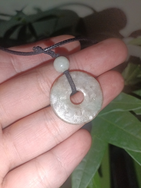 古玩玉器清代天然翡翠平安扣拍賣,當前價格498元