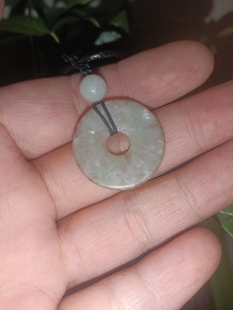 古玩玉器清代天然翡翠平安扣拍賣,當前價格498元