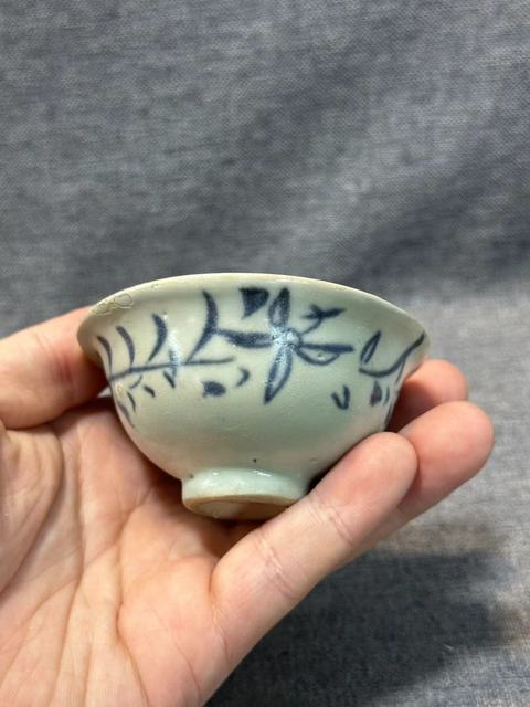 古玩陶瓷元青花花卉壽字茶杯拍賣,當前價格28888元
