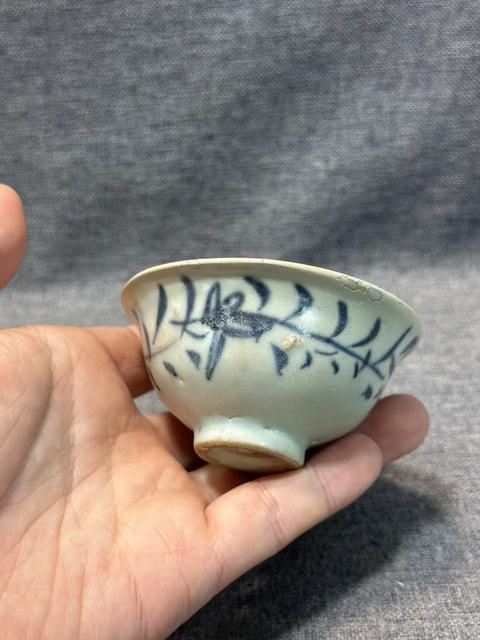 古玩陶瓷元青花花卉壽字茶杯拍賣,當前價格28888元