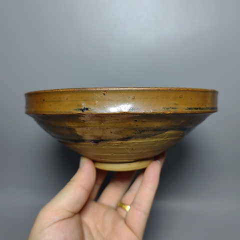 古玩陶瓷明代,鐵銹斑茶盞拍賣,當前價格1850元