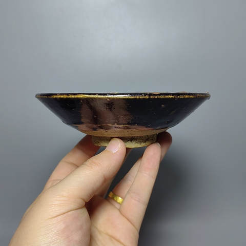 古玩陶瓷元代,鐵銹斑茶盞拍賣,當(dāng)前價(jià)格3900元