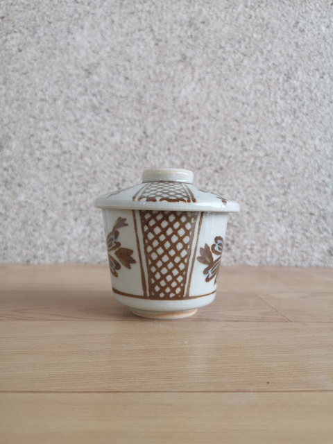 古玩陶瓷花卉紋蓋杯拍賣,當前價格168元