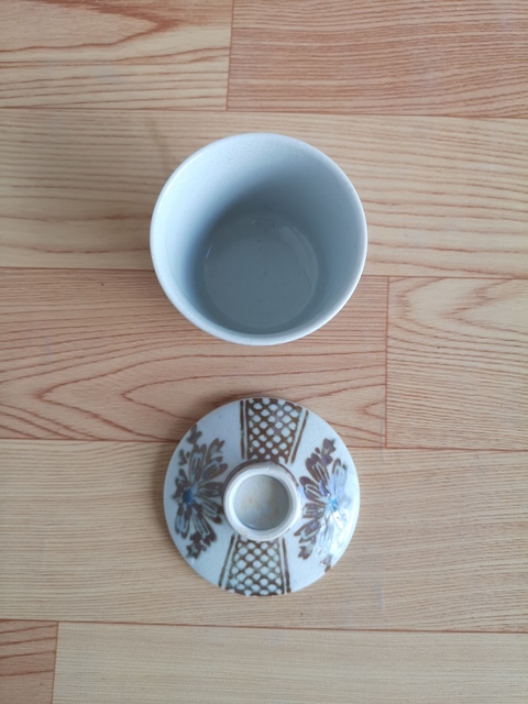 古玩陶瓷花卉紋蓋杯拍賣,當前價格168元