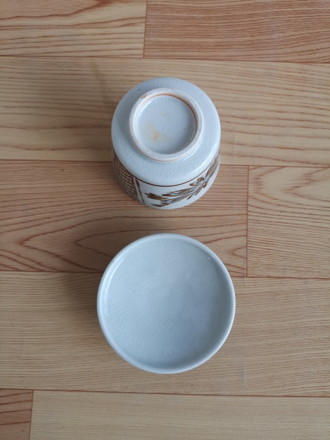 古玩陶瓷花卉紋蓋杯拍賣,當前價格168元