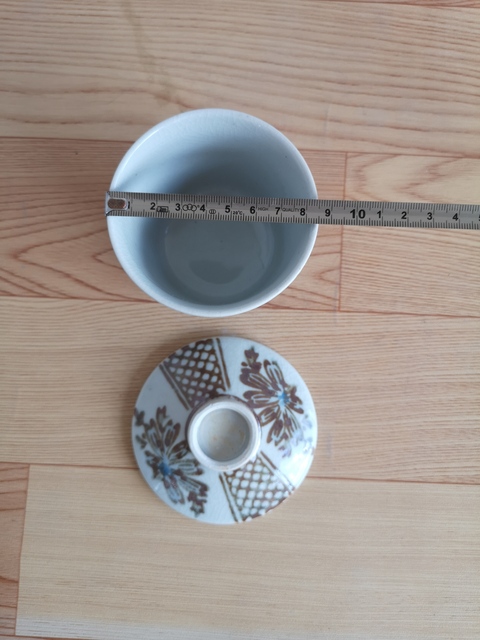 古玩陶瓷花卉紋蓋杯拍賣,當前價格168元