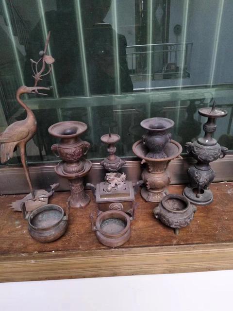 古玩雜項民國精品老銅器一組拍賣，當前價格2600元