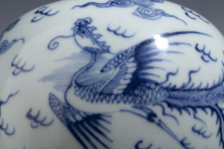 古玩陶瓷清雍正·青花鸞鳳和鳴紋罐拍賣,當前價格5800元