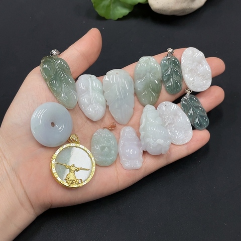 古玩玉器21天然翡翠A貨掛墜 一手走 非金鑲拍賣,當前價格490元