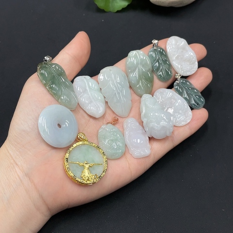 古玩玉器21天然翡翠A貨掛墜 一手走 非金鑲拍賣,當前價格490元