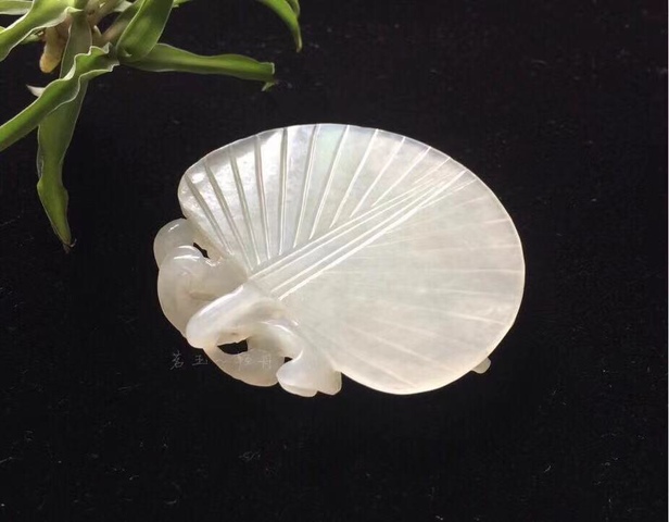 古玩玉器清代和田玉雕“蜻蜓佩”拍賣(mài)，當(dāng)前價(jià)格26000元
