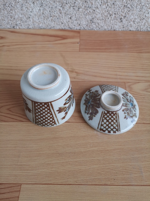 古玩陶瓷花卉紋蓋杯拍賣,當前價格168元