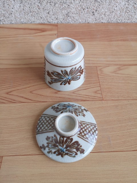 古玩陶瓷花卉紋蓋杯拍賣,當前價格168元