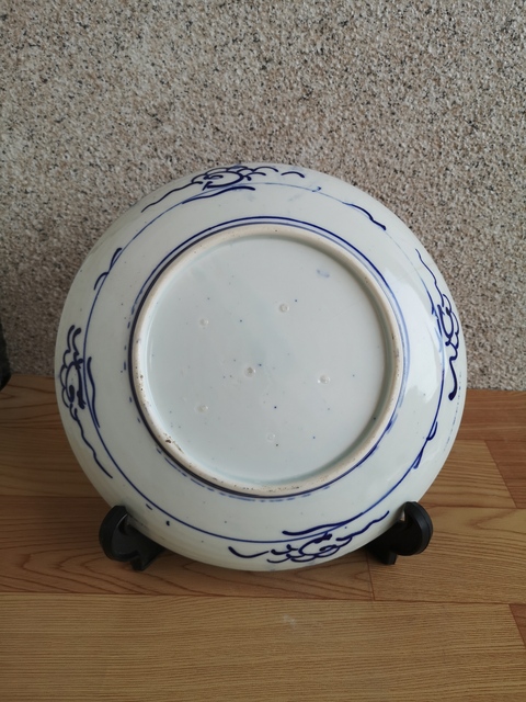 古玩陶瓷青花盤拍賣,當前價格220元