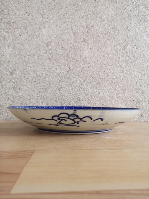 古玩陶瓷青花盤拍賣,當前價格220元