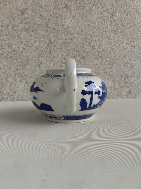 古玩陶瓷出口創(chuàng)匯期青花雙耳罐拍賣(mài),當(dāng)前價(jià)格298元