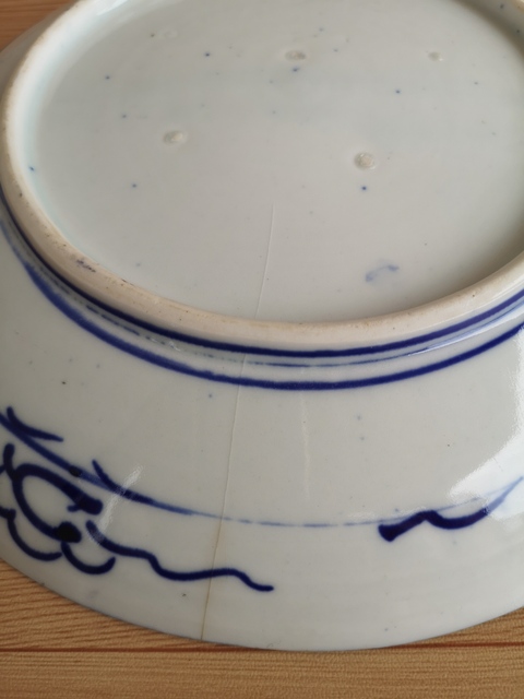 古玩陶瓷青花盤拍賣,當前價格220元