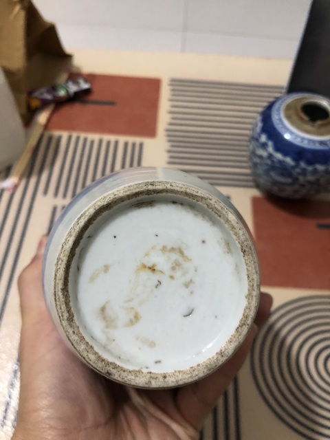 古玩陶瓷樵漁耕讀山水紋青花瓶拍賣，當前價格255元
