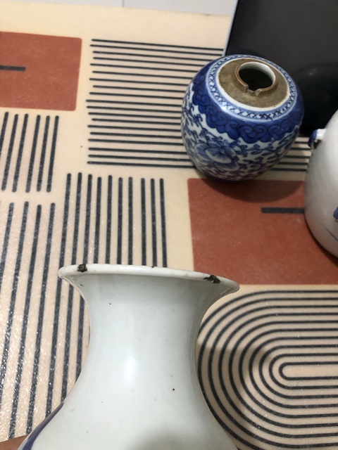 古玩陶瓷樵漁耕讀山水紋青花瓶拍賣，當前價格255元