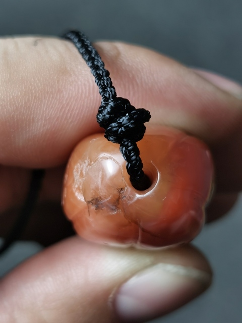 古玩玉器民國甘南紅瑪瑙瓜愣珠拍賣，當(dāng)前價格998元