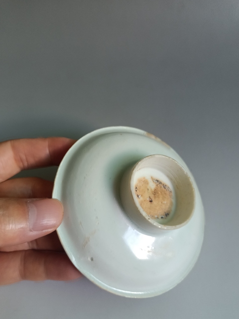 古玩陶瓷北宋湖田窯盞托及薄胎羅漢杯一套拍賣，當前價格15000元