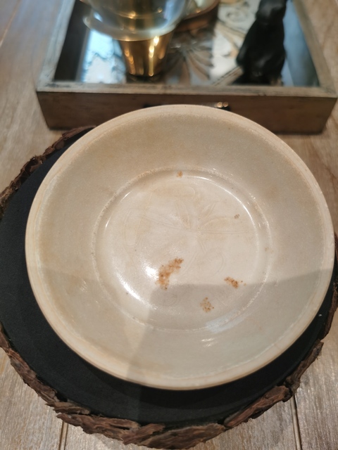 古玩陶瓷影青芒口圈足覆燒工藝洗拍賣,當前價格500元