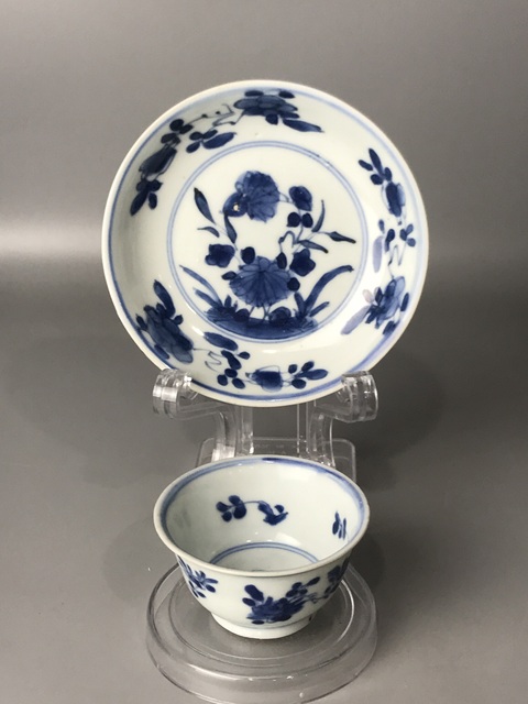 古玩陶瓷(精品杯碟)清·康熙·青花三多紋杯碟·套裝拍賣,當前價格1302元