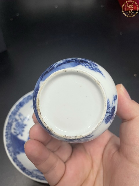 古玩陶瓷清乾隆·青花仕女教子圖杯碟拍賣，當前價格4980元