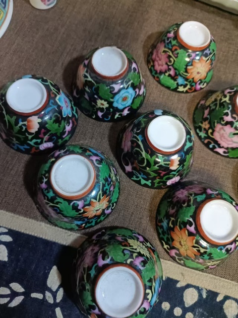 古玩陶瓷琺瑯彩花卉紋杯一套拍賣,當前價格2888元