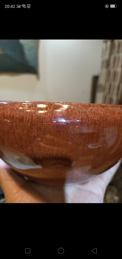 古玩陶瓷清代紅釉香爐拍賣，當前價格2658元