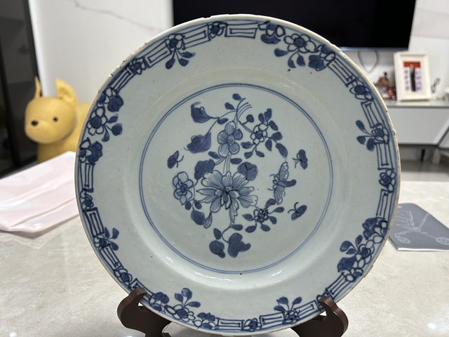 古玩陶瓷青花盤拍賣,當前價格330元