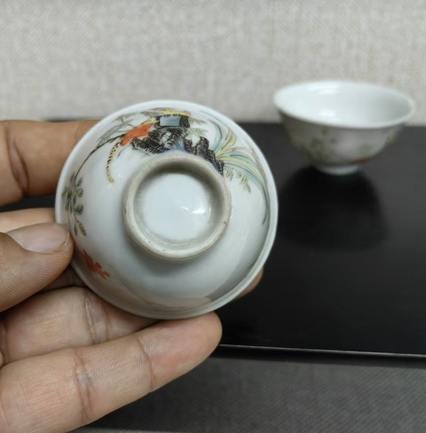 古玩陶瓷民國 粉彩花鳥紋杯拍賣,當前價格5678元