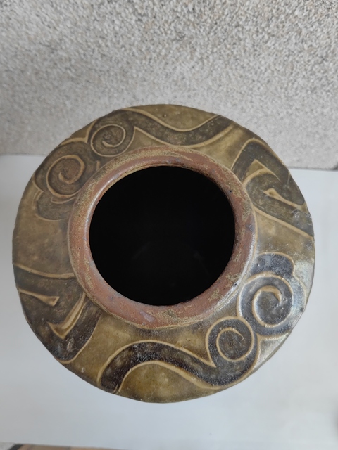 古玩陶瓷馬口窯刻花罐拍賣,當前價格450元