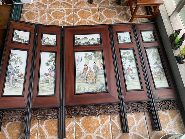 古玩陶瓷民國 粉彩人物紋瓷板一套拍賣,當前價格100000元