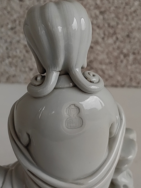 古玩陶瓷德化白瓷觀音造像拍賣(mài),當(dāng)前價(jià)格450元