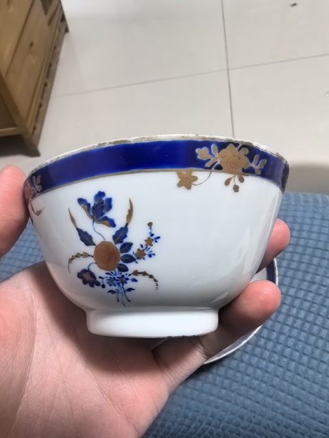 古玩陶瓷乾隆景德鎮窯彩瓷杯盤拍賣,當前價格1600元