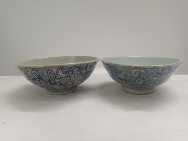 古玩陶瓷囍字紋青花碗拍賣,當前價格100元