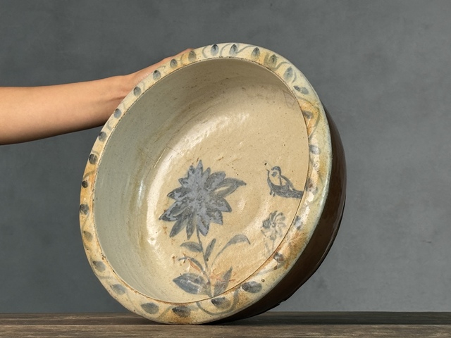 古玩陶瓷明代，青花花鳥紋水洗拍賣，當前價格1600元