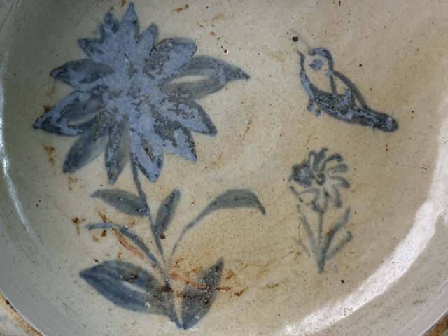 古玩陶瓷明代，青花花鳥紋水洗拍賣，當前價格1600元