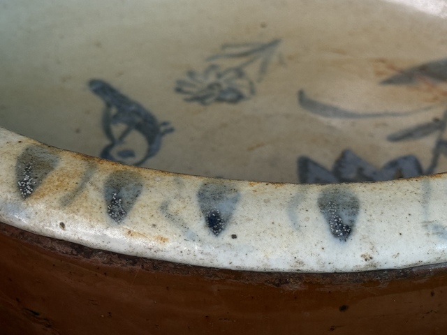 古玩陶瓷明代，青花花鳥紋水洗拍賣，當前價格1600元