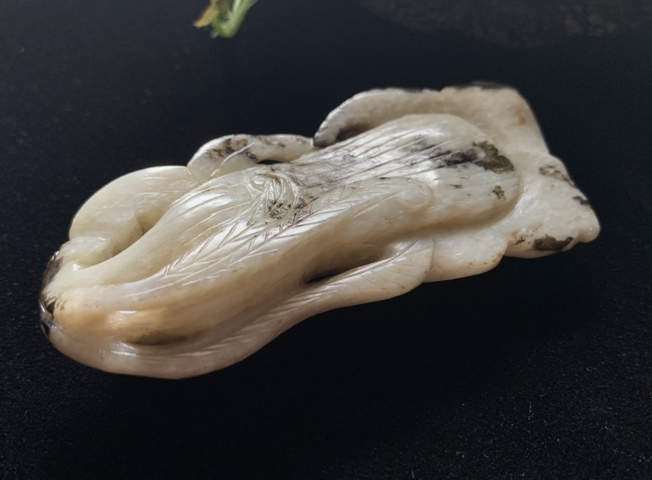 古玩玉器明代和田玉雕“花卉佩”拍賣,當前價格36000元