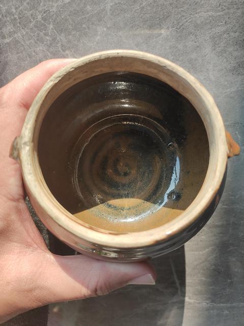 古玩陶瓷磁州窯褐釉雙系罐拍賣,當前價格4000元