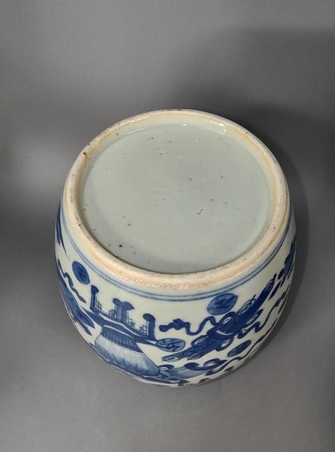 古玩陶瓷清乾嘉青花雜寶紋罐拍賣，當前價格1988元