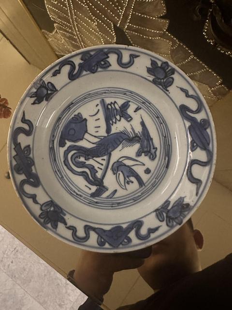 古玩陶瓷青花丹鳳朝陽圖折沿盤拍賣,當(dāng)前價(jià)格1200元