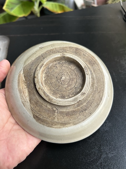 古玩陶瓷元代·白地黑花水波紋盤（茶器）拍賣，當前價格900元